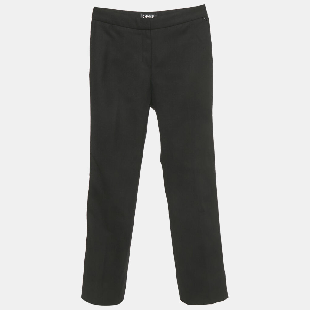 Chanel Black Wool Formal Trousers S Chanel Black Wool Formal Trousers S
