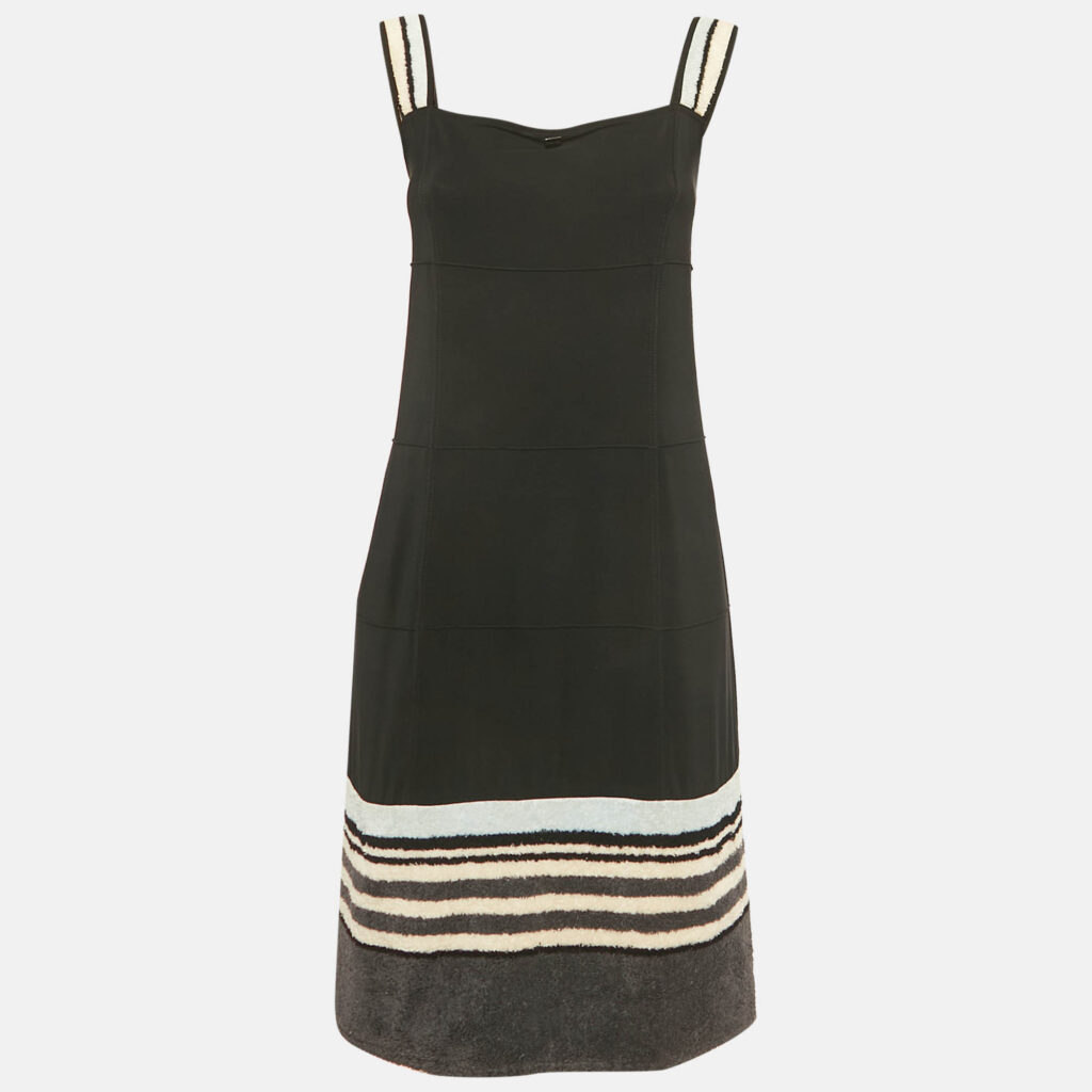 luxury-women-chanel-used-clothes-p1250735-003-1.jpg Chanel Black Nylon Strappy Short Dress M