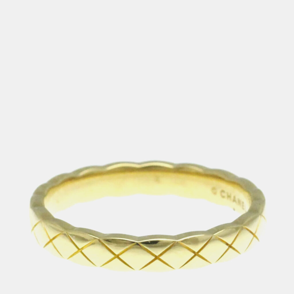 Chanel Coco Crush Mini 18K Yellow Gold Band Ring EU 56
