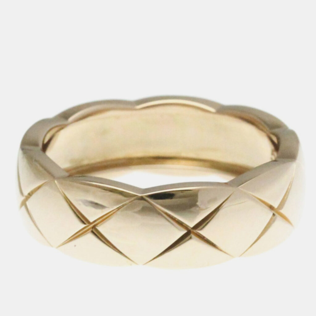 Chanel Coco Crush Medium Size Pink Gold 18K Fashion No Stone Band Ring Pink Gold Chanel Coco Crush Medium Size Pink Gold 18K Fashion No Stone Band Ring Pink Gold