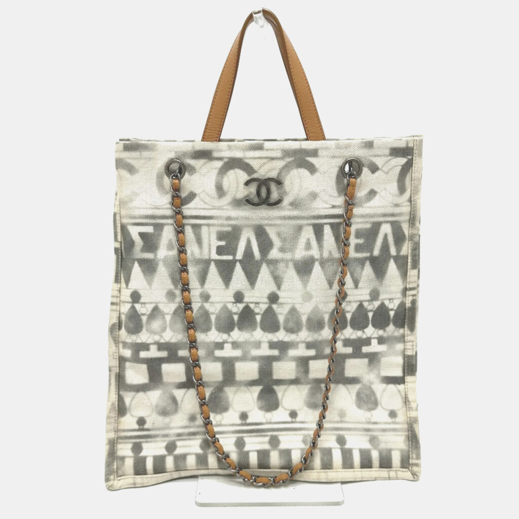 Chanel Beige CC Mark Chain Tote Bag
