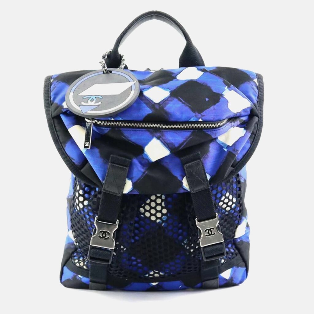 Chanel Nylon Black x Blue White Airline Backpack Chanel Nylon Black x Blue White Airline Backpack