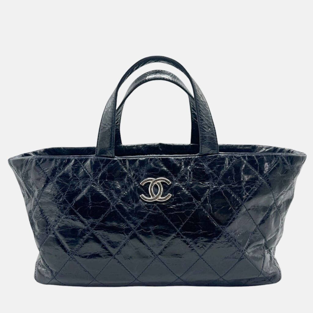 Chanel Navy Leather Portobello Handbag Chanel Navy Leather Portobello Handbag