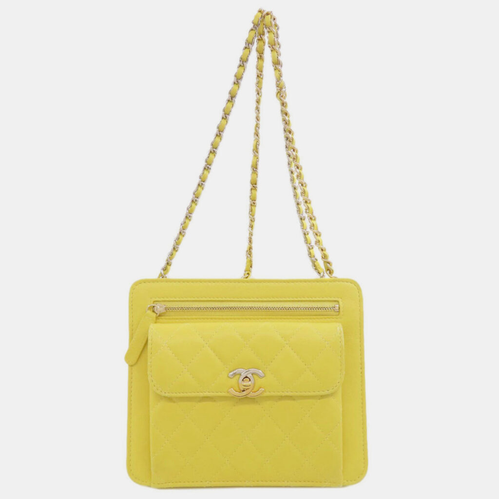 Chanel Lambskin Chain Shoulder Bag Chanel Lambskin Chain Shoulder Bag