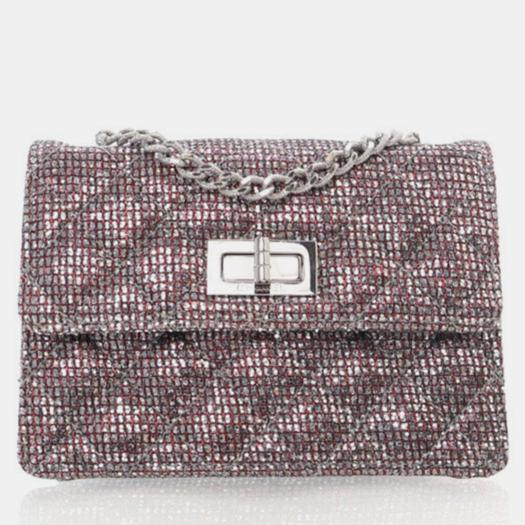 Chanel Mini Glitter Canvas Mademoiselle 2.55 Flap Bag Chanel Mini Glitter Canvas Mademoiselle 2.55 Flap Bag