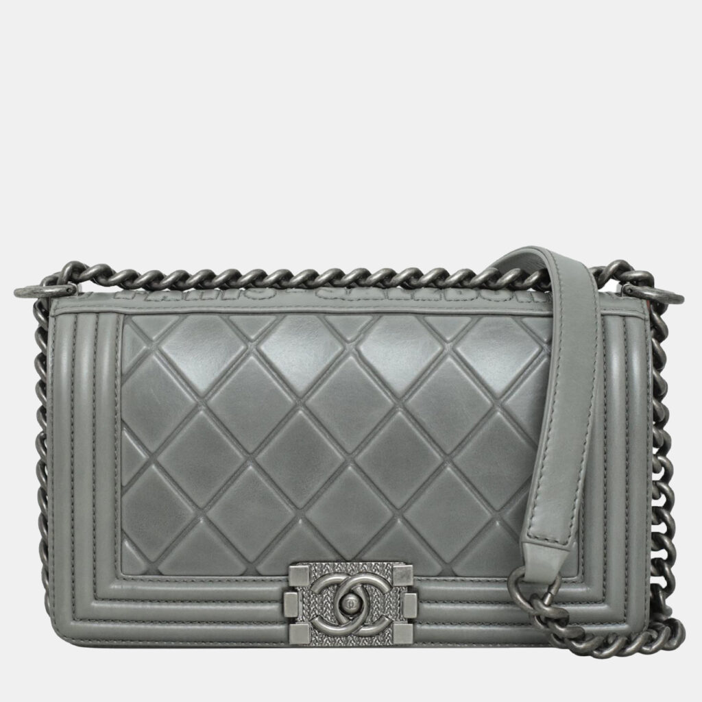 Chanel Grey Paris-Salzburg Medium Boy Bag