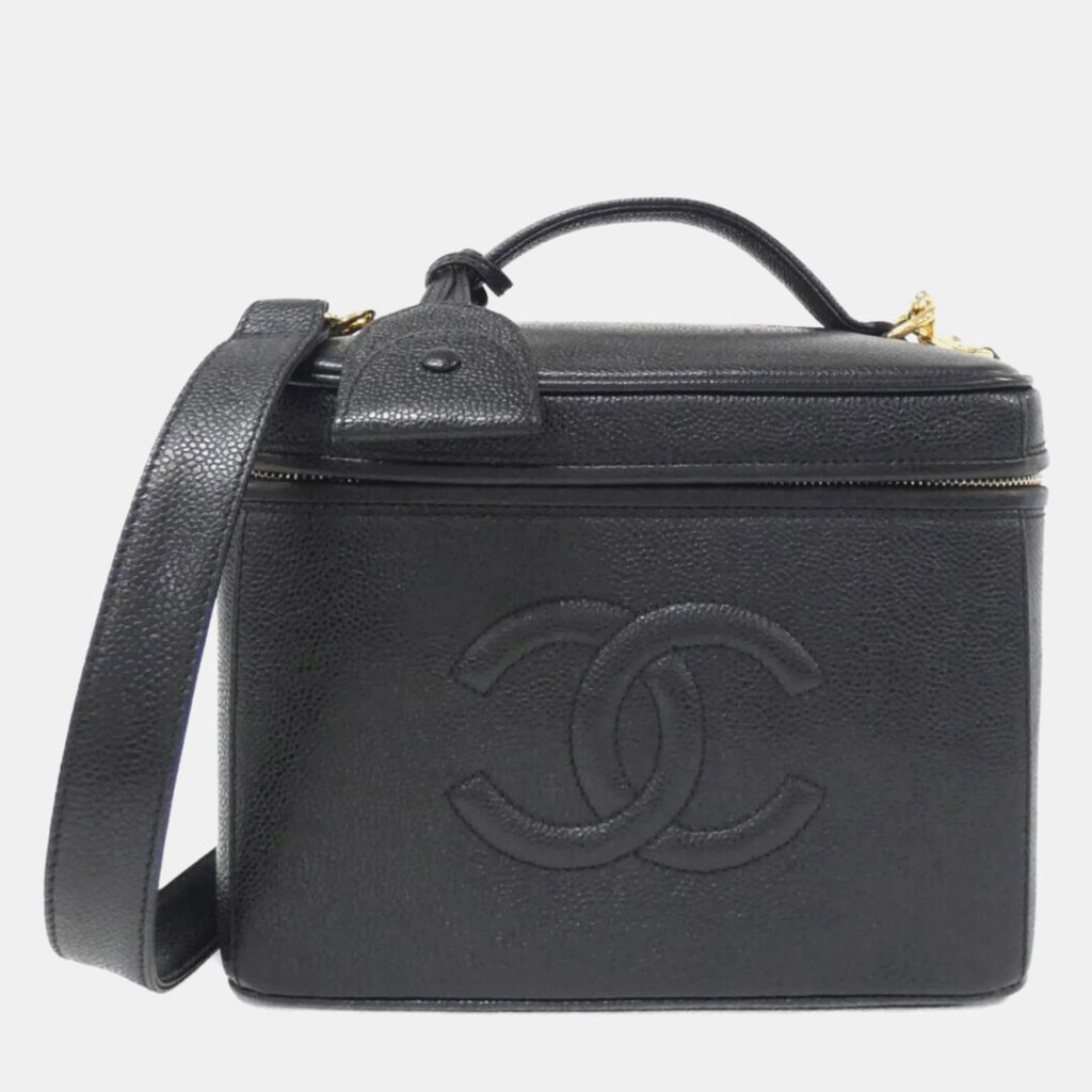 Chanel Black Caviar Leather Handbag Chanel Black Caviar Leather Handbag