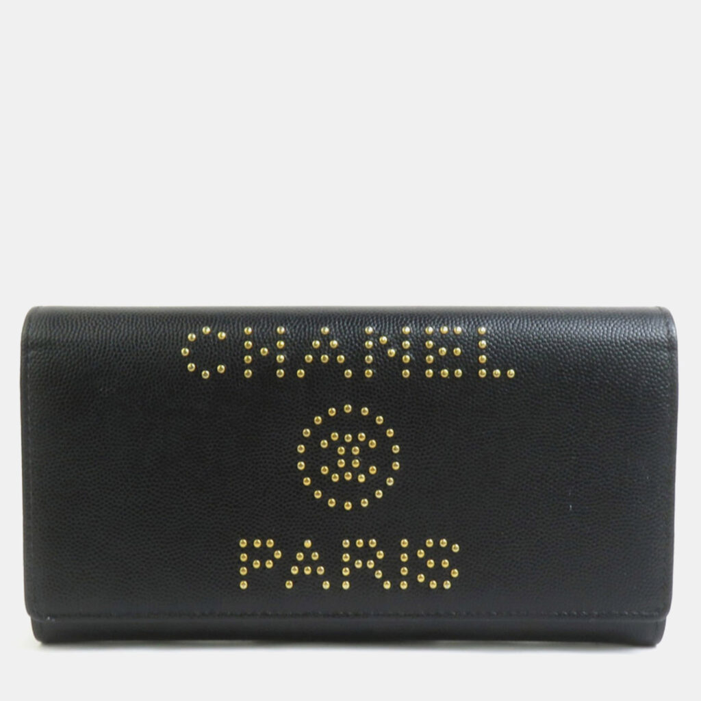 Chanel Black Leather Long Wallet Chanel Black Leather Long Wallet