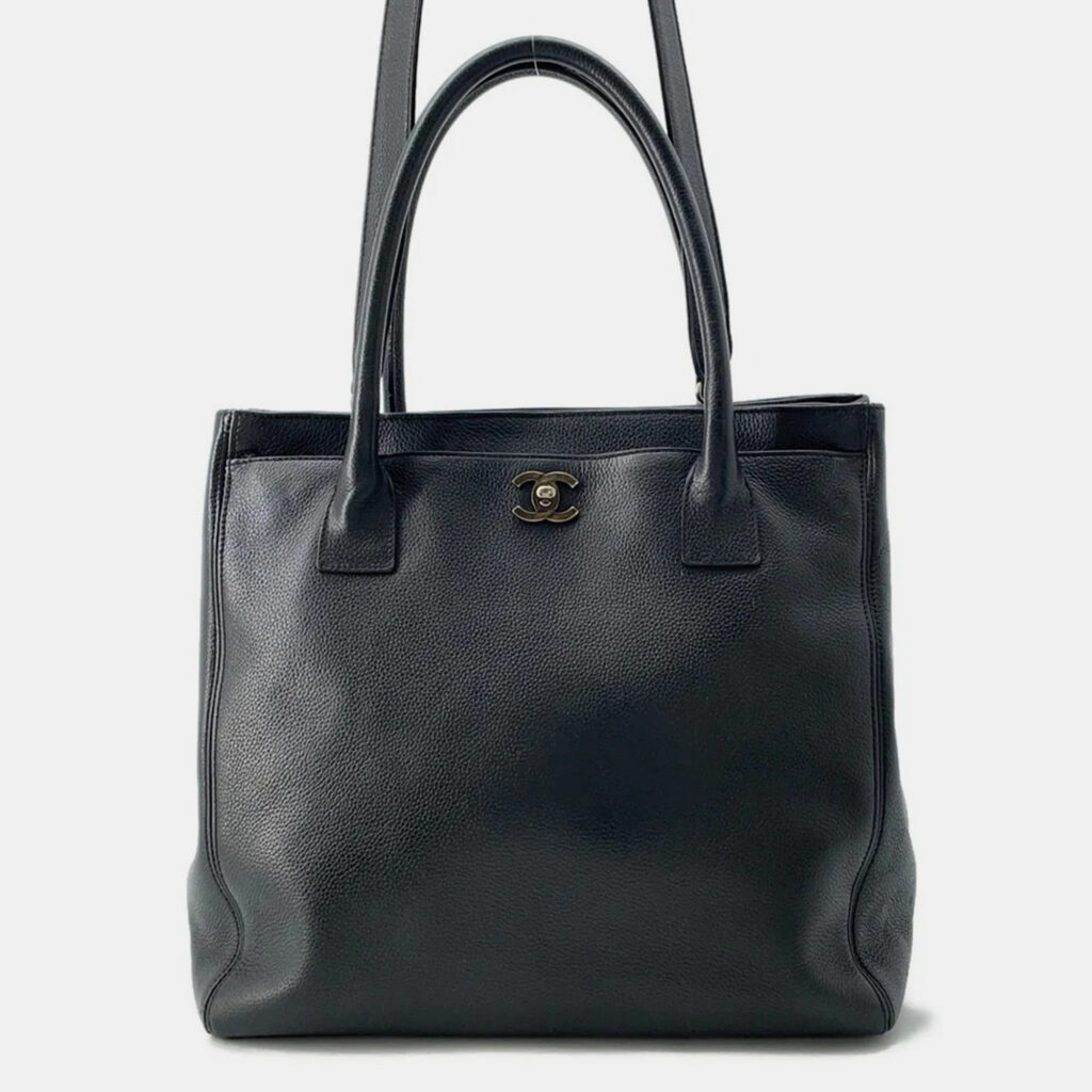 Chanel Executive Black Leather Tote Bag
