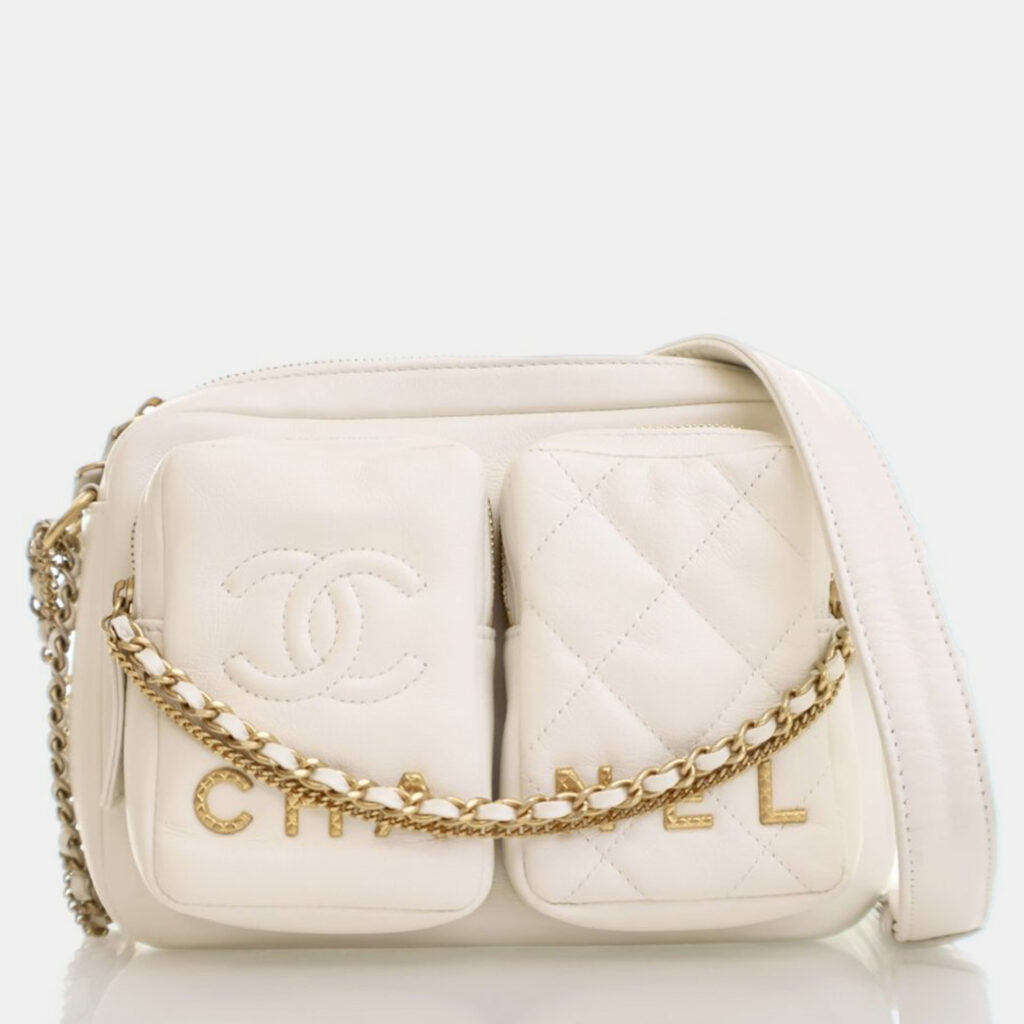 Chanel Camera White Calfskin Shoulder Bag Chanel Camera White Calfskin Shoulder Bag