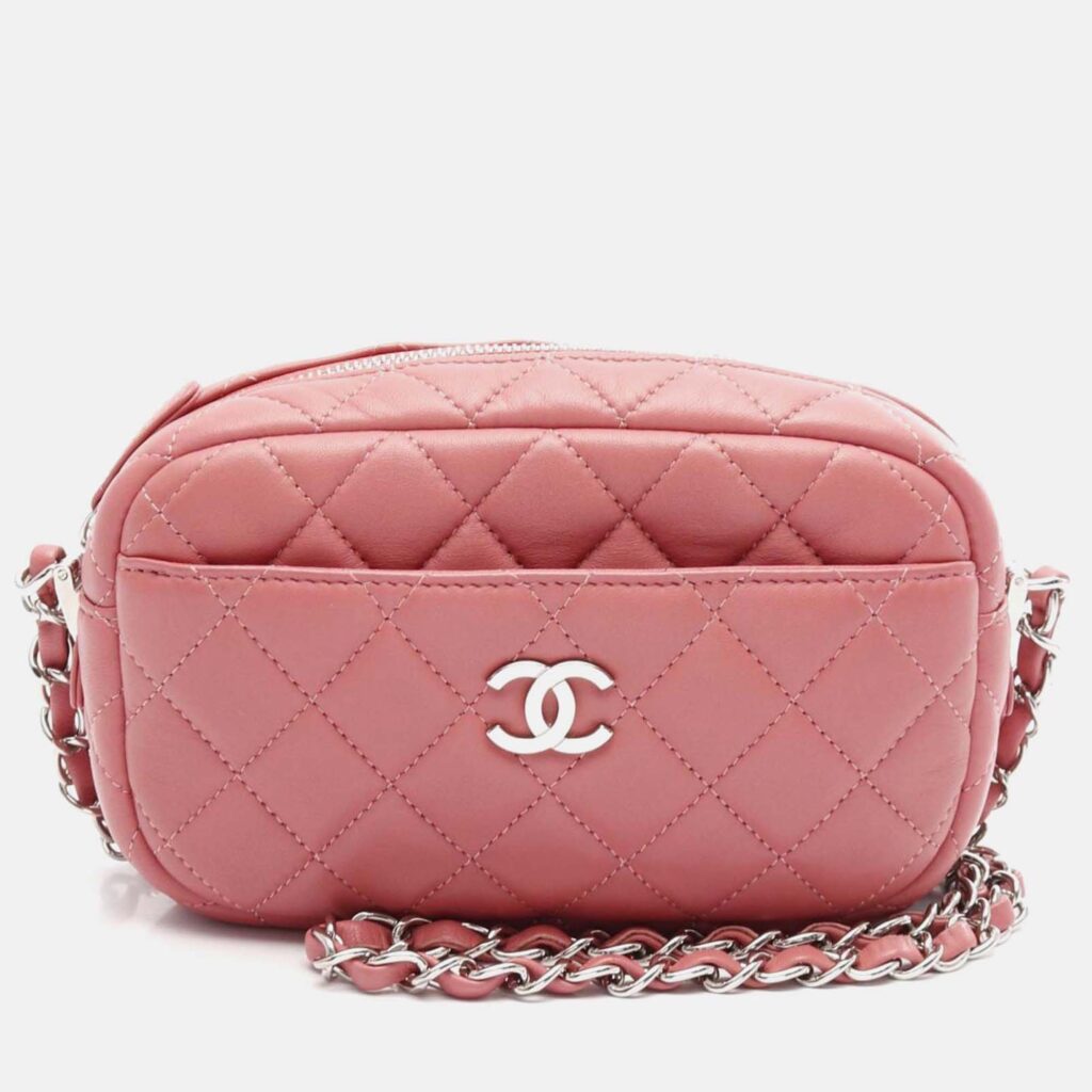 Chanel CC Pink Lambskin Camera Bag