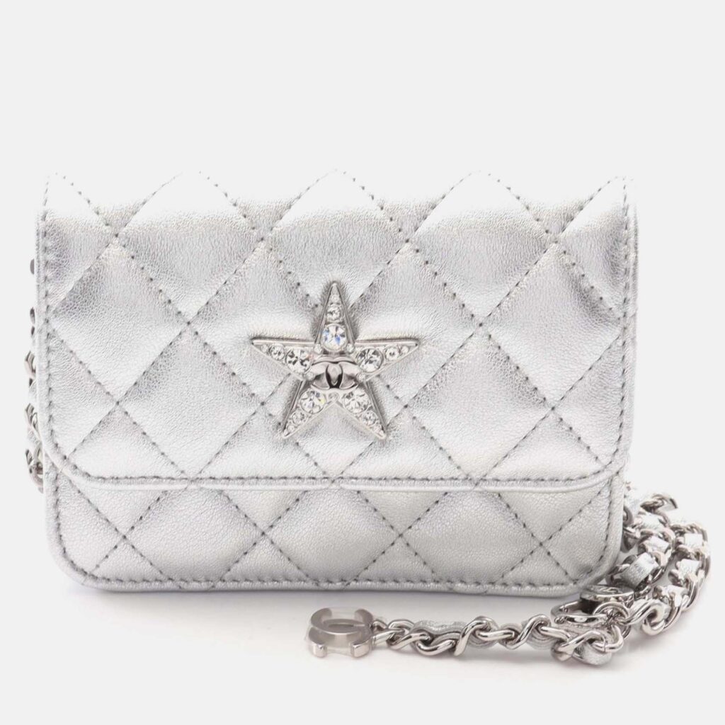 Chanel Crystal Quilted Star Metallic Lambskin Chain Belt Bag Chanel Crystal Quilted Star Metallic Lambskin Chain Belt Bag