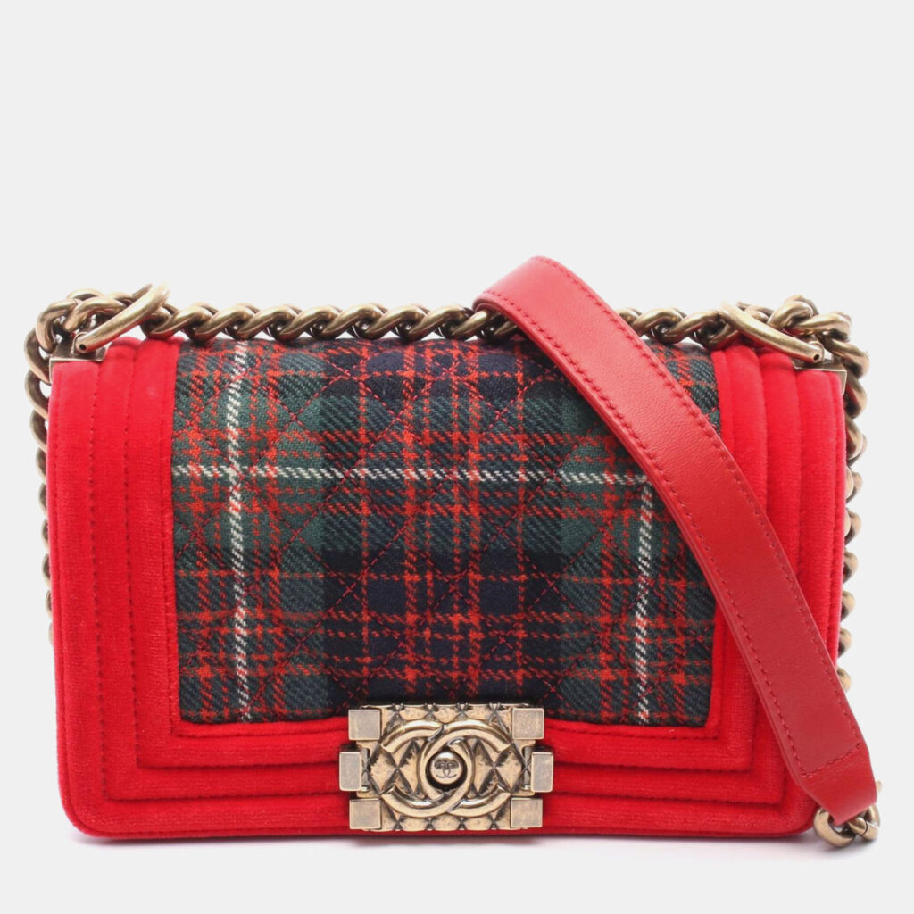 Chanel Boy Small Multicolor Canvas Shoulder Bag Chanel Boy Small Multicolor Canvas Shoulder Bag