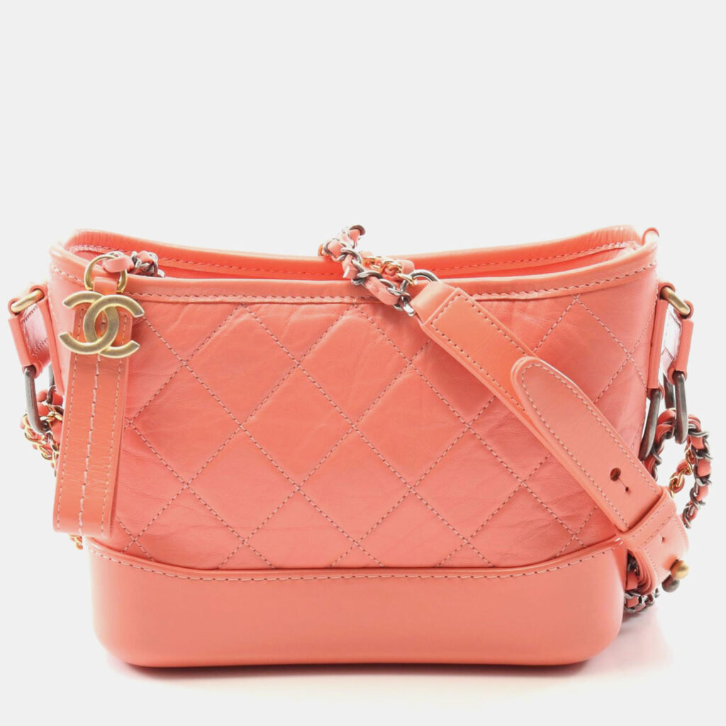 Chanel Gabrielle Small Orange Leather Hobo Bag Chanel Gabrielle Small Orange Leather Hobo Bag
