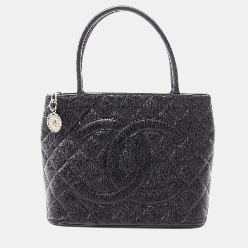 Chanel Medallion Black Leather Tote Bag Chanel Medallion Black Leather Tote Bag