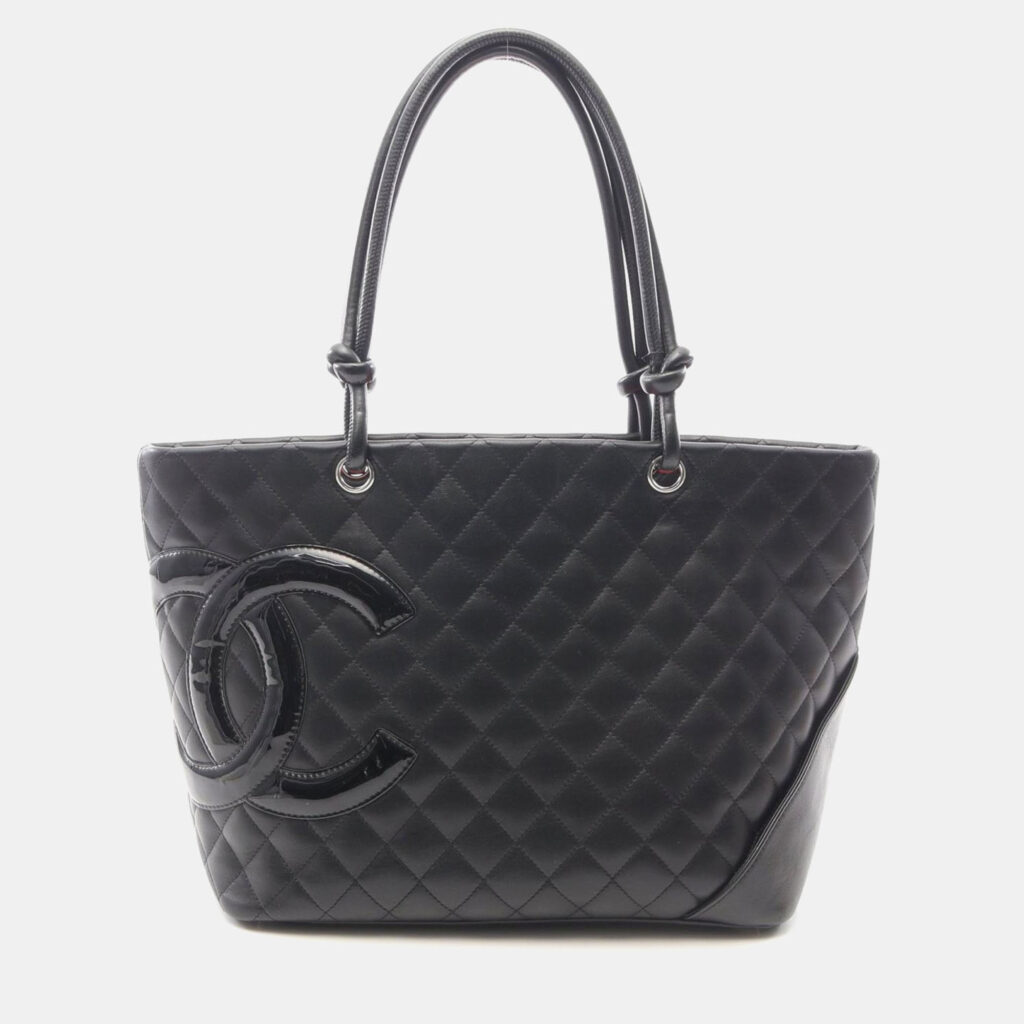 Chanel Cambon Ligne Large Black Patent Leather Tote Bag Chanel Cambon Ligne Large Black Patent Leather Tote Bag