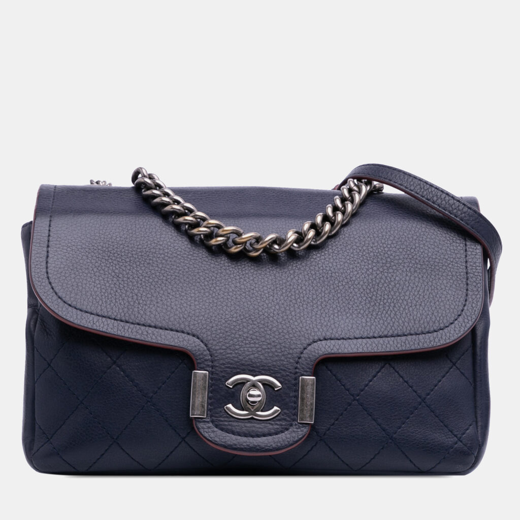 Chanel Blue Paris-Greece Calfskin Archi Chic Flap Bag