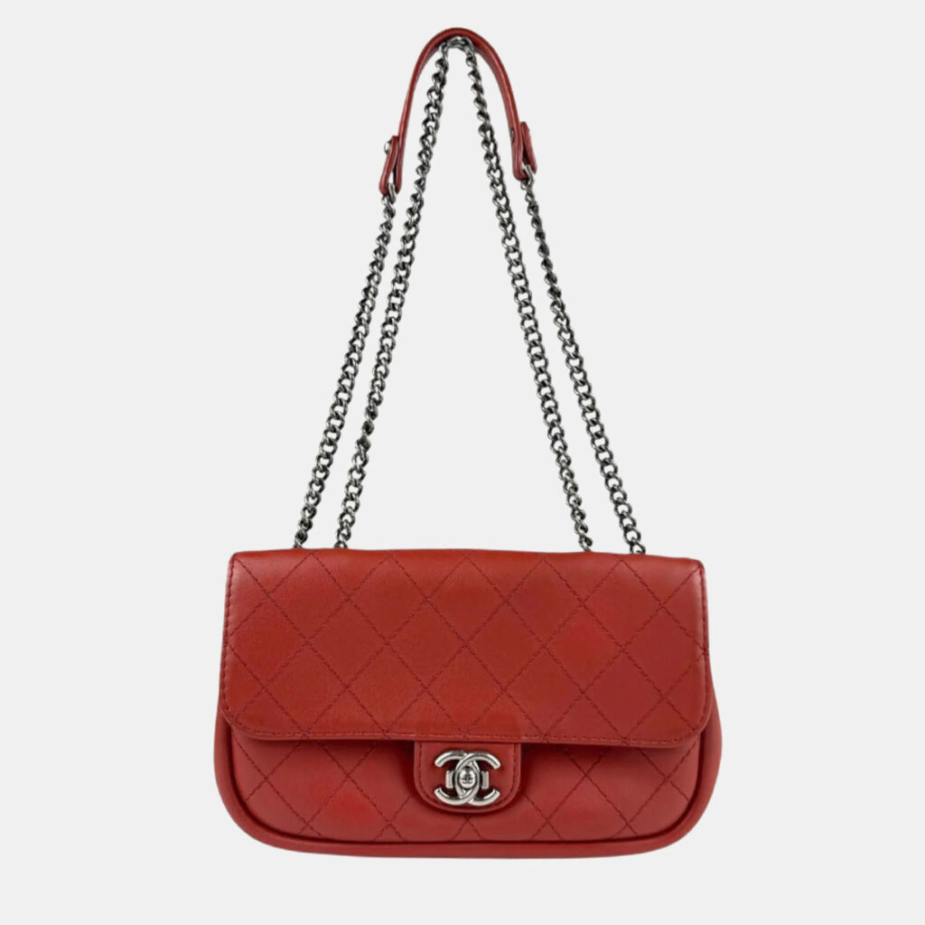 Chanel Red Leather Shoulder Bag Chanel Red Leather Shoulder Bag