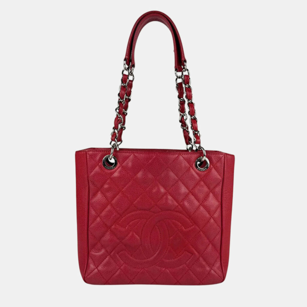 Chanel Red Caviar Leather Tote Bag Chanel Red Caviar Leather Tote Bag