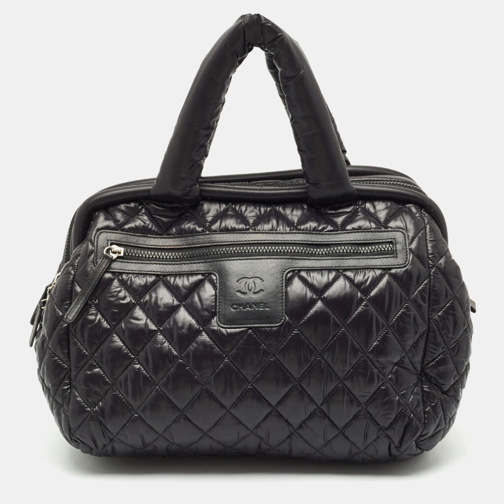 Chanel Black Quilted Nylon Coco Cocoon Bowler Bag Chanel Black Quilted Nylon Coco Cocoon Bowler Bag