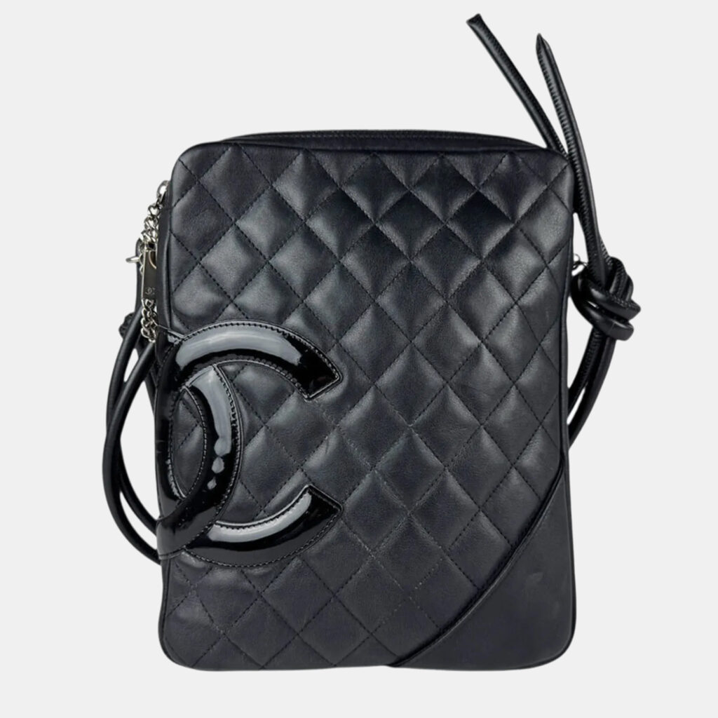 Chanel Cambon Ligne Black Lambskin Shoulder Bag Chanel Cambon Ligne Black Lambskin Shoulder Bag