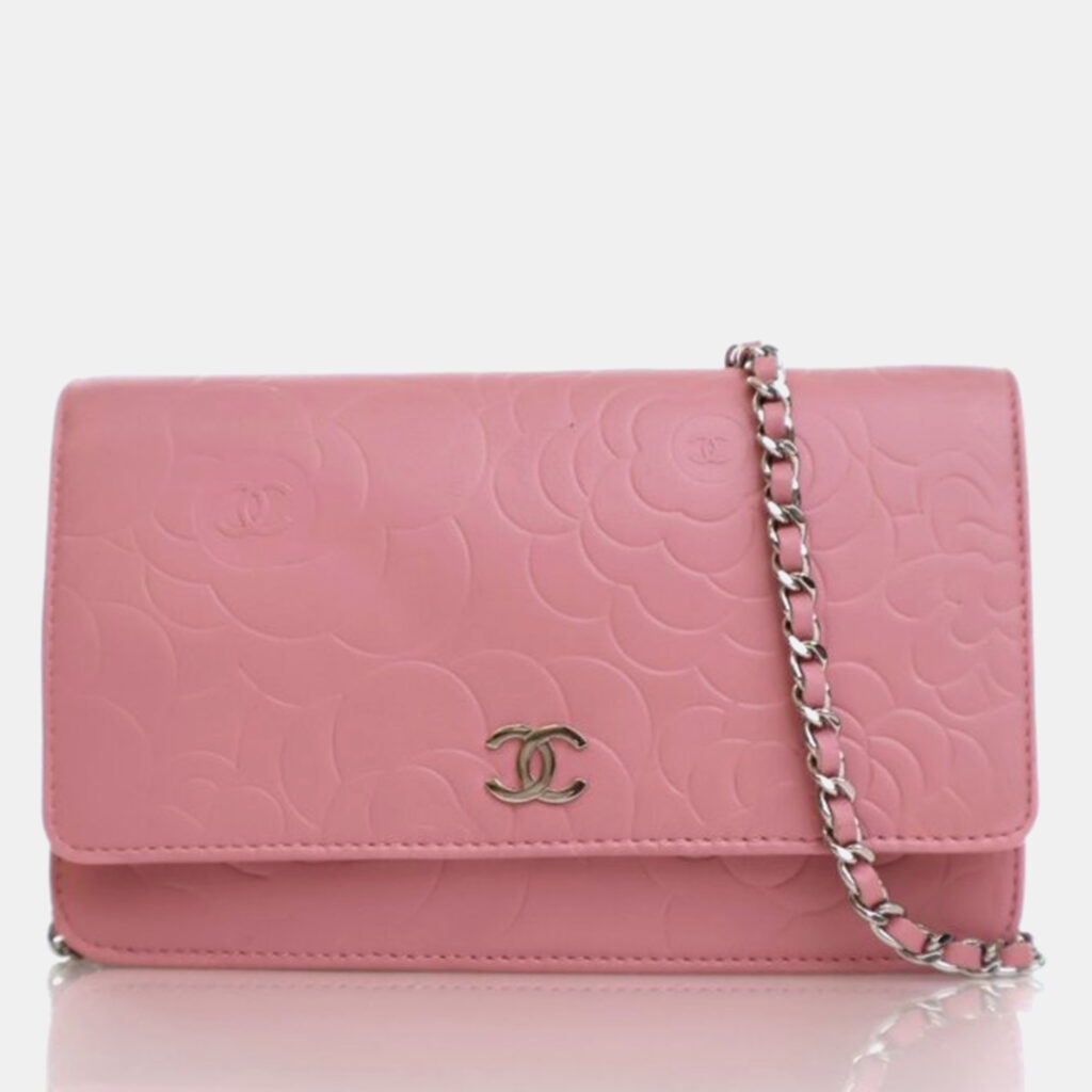 Chanel Camellia Pink Lambskin Wallet On Chain Chanel Camellia Pink Lambskin Wallet On Chain