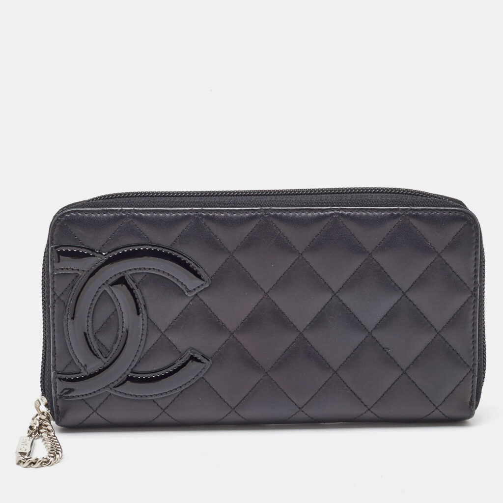 Chanel Black Quilted Leather CC Cambon Ligne Zip Around Organizer Wallet Chanel Black Quilted Leather CC Cambon Ligne Zip Around Organizer Wallet