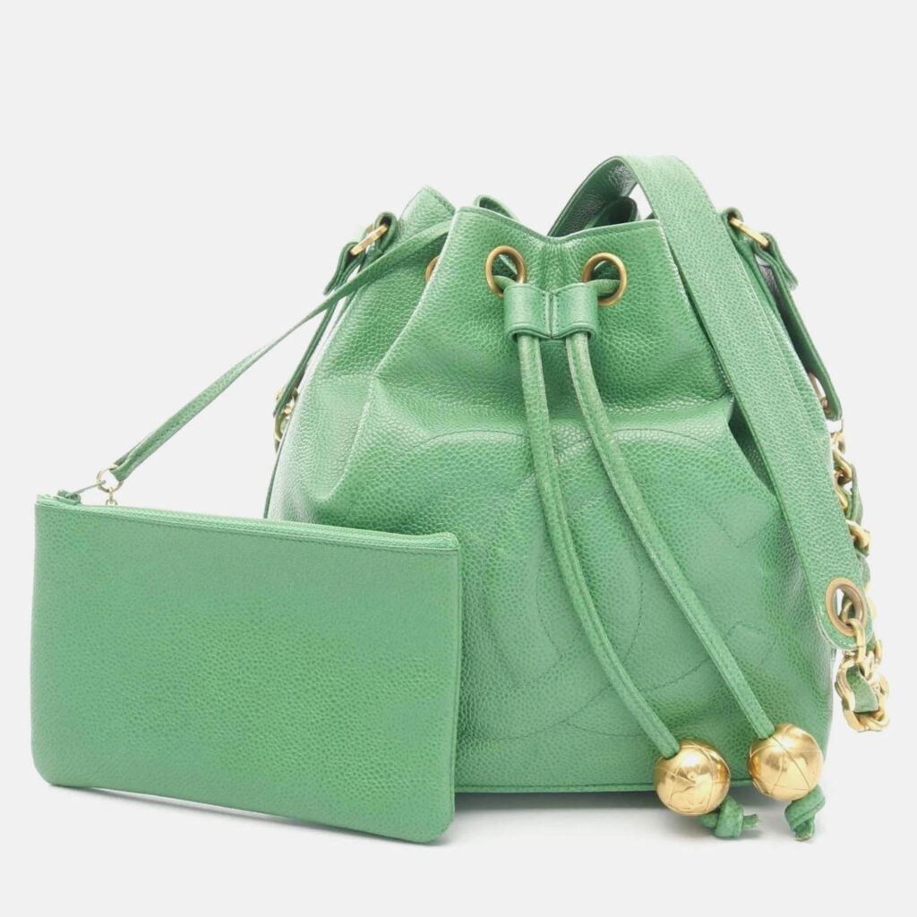 Chanel Coco Mark Green Calfskin Shoulder Bag Chanel Coco Mark Green Calfskin Shoulder Bag