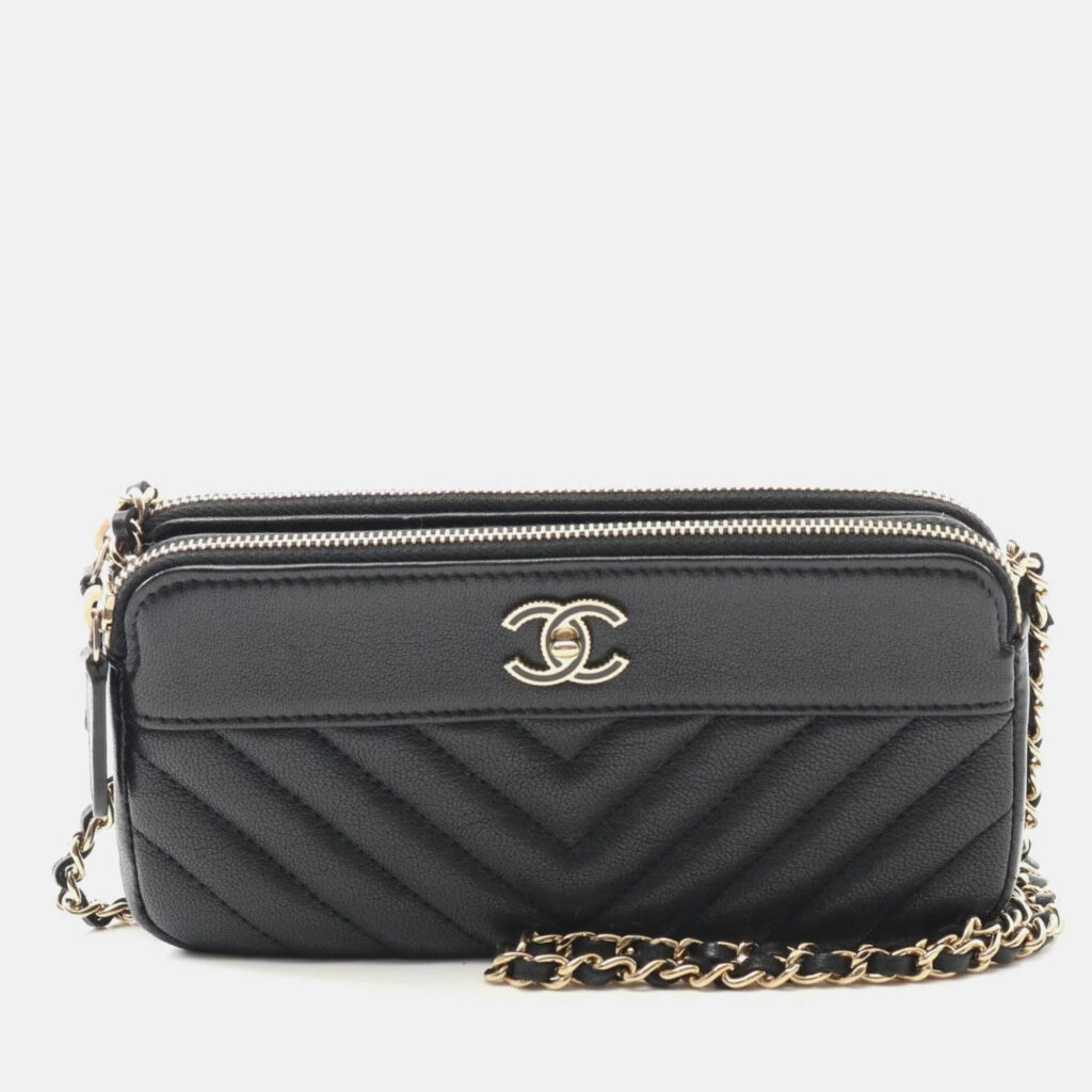 Chanel Mademoiselle Black Leather Shoulder Bag Chanel Mademoiselle Black Leather Shoulder Bag
