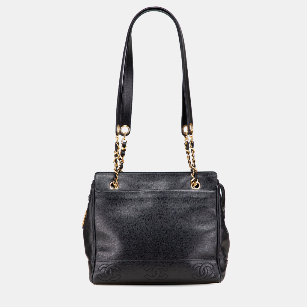 Chanel Black Triple CC Caviar Shoulder Bag