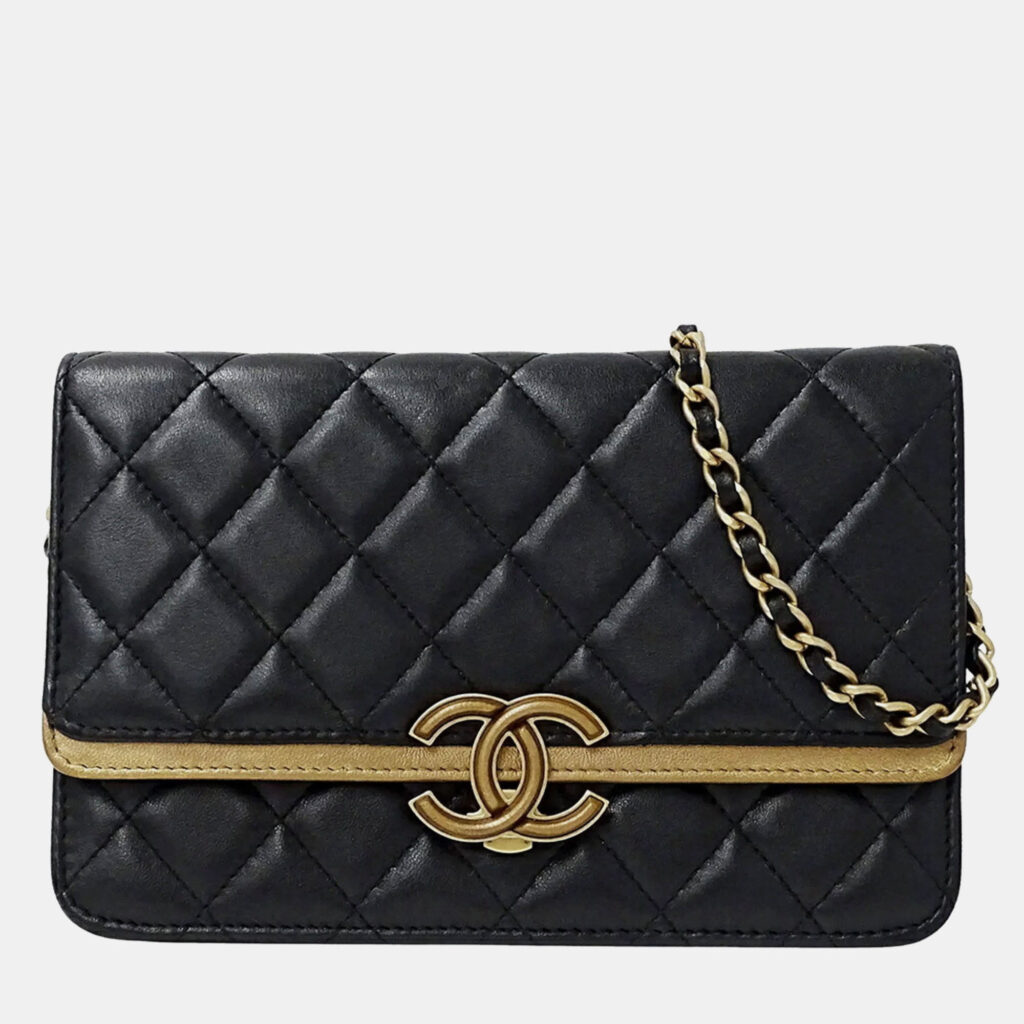 Chanel Black Lambskin Wallet on Chain Chanel Black Lambskin Wallet on Chain