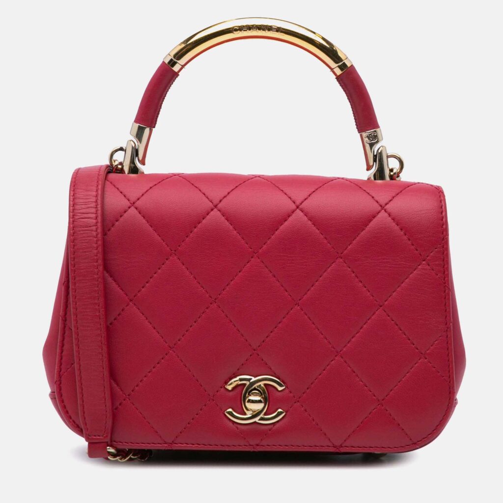 Chanel Carry Chic Flap Mini Quilted Lambskin Bag Chanel Carry Chic Flap Mini Quilted Lambskin Bag