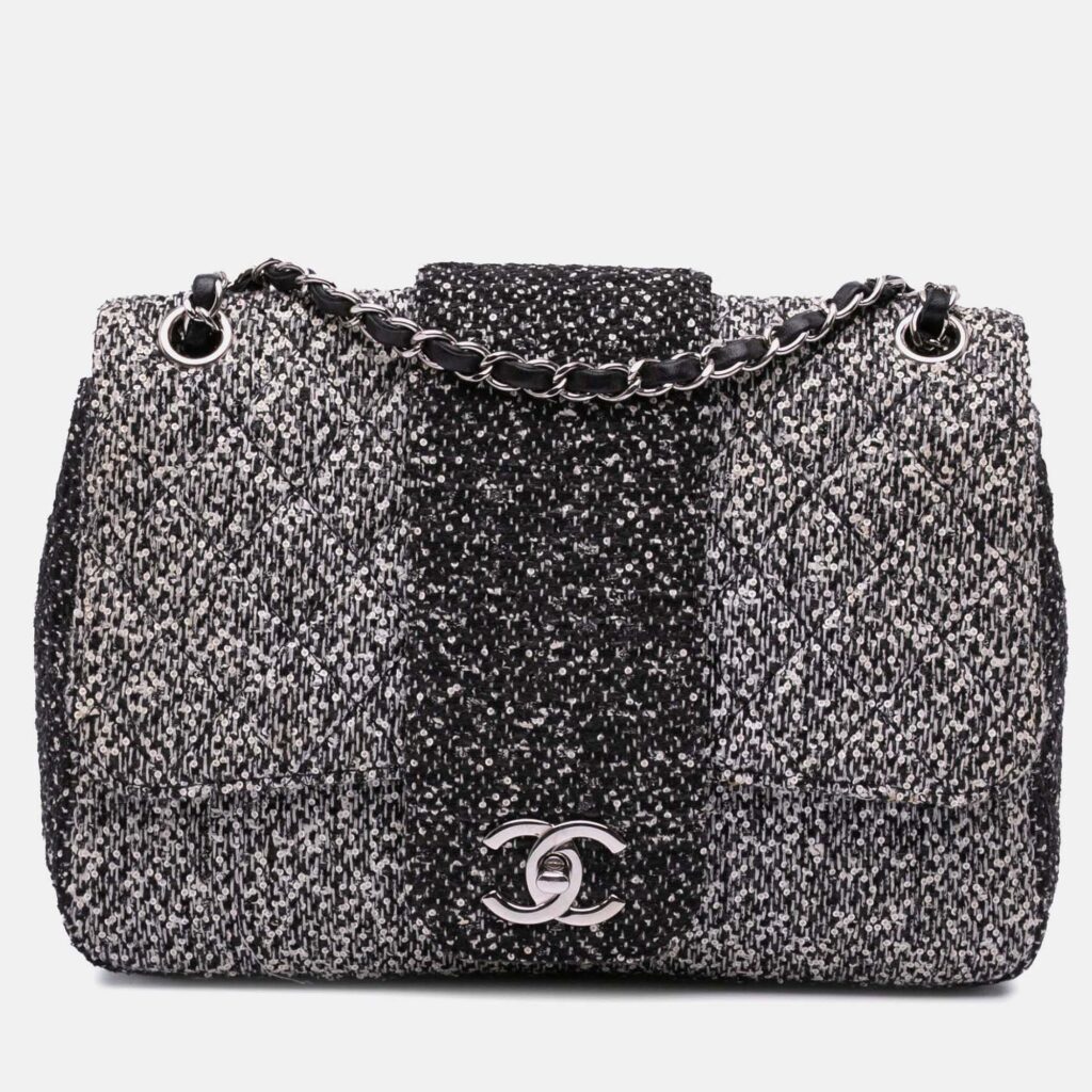 Chanel Elementary Chic Flap Tweed Sequin Bag Chanel Elementary Chic Flap Tweed Sequin Bag