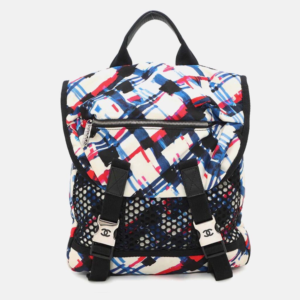 Chanel Airline White Multicolor Nylon Backpack Chanel Airline White Multicolor Nylon Backpack
