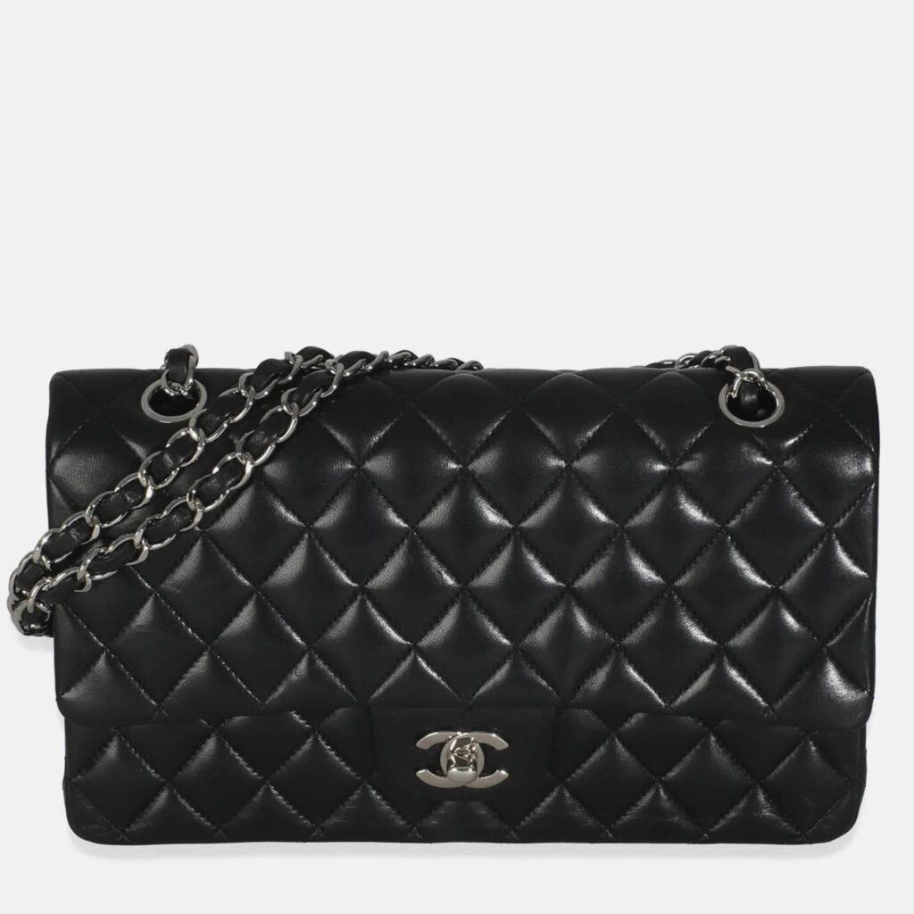Chanel Black Quilted Lambskin Medium Classic Double Flap Bag Chanel Black Quilted Lambskin Medium Classic Double Flap Bag