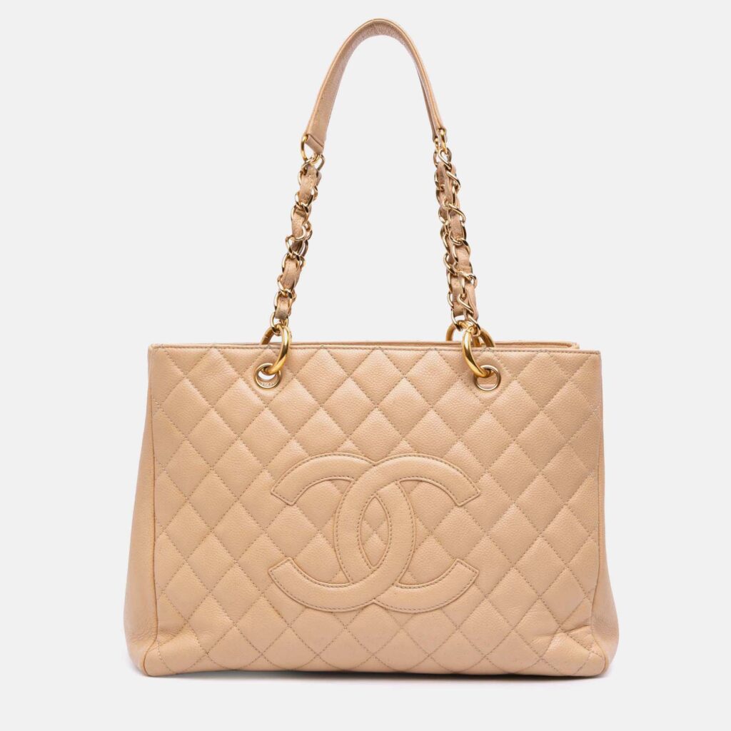 Chanel Beige Caviar Grand Shopping Tote Chanel Beige Caviar Grand Shopping Tote