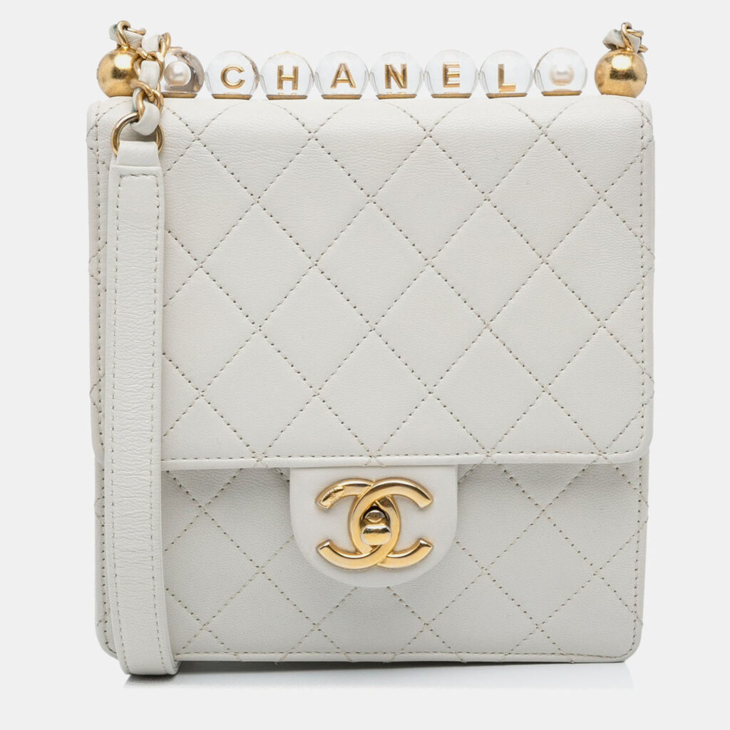 Chanel Chic Pearls Crossbody Mini Leather Crossbody Bag Chanel Chic Pearls Crossbody Mini Leather Crossbody Bag