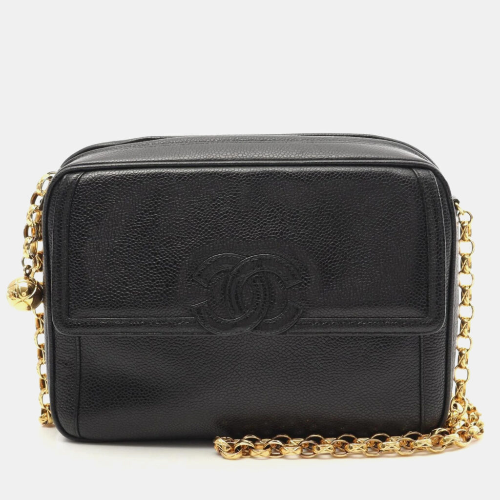 Chanel CC Black Leather Shoulder Bag Chanel CC Black Leather Shoulder Bag