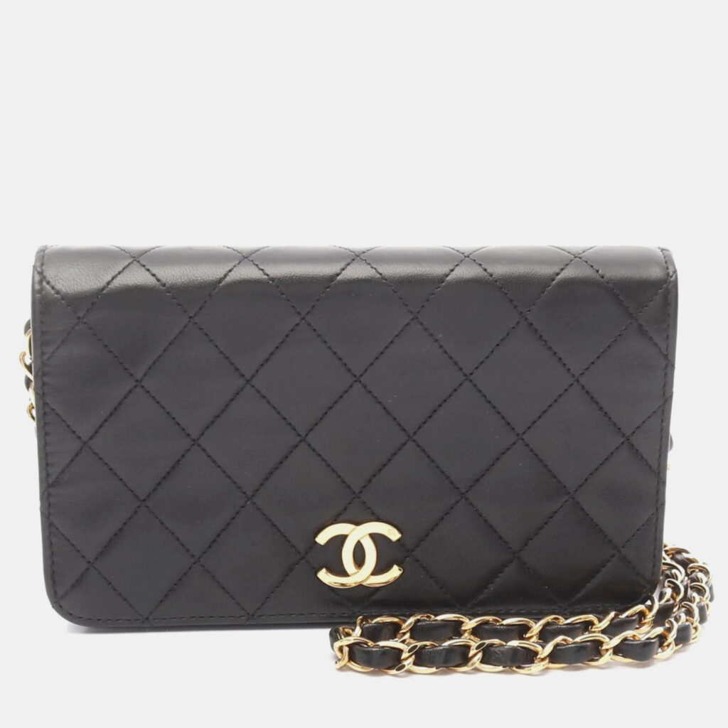 Chanel Full Flap Mini Black Lambskin Shoulder Bag Chanel Full Flap Mini Black Lambskin Shoulder Bag