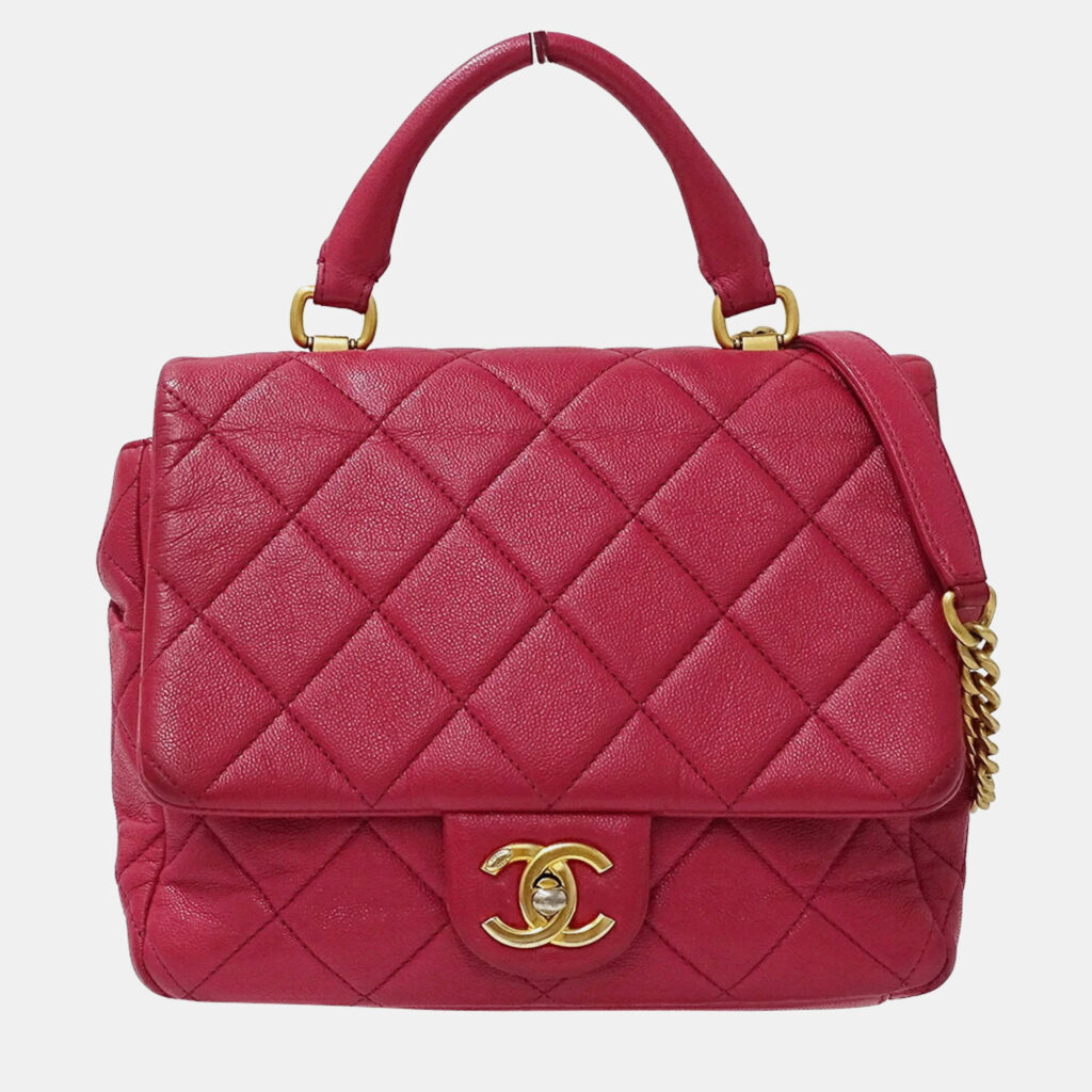 Chanel Matelasse Pink Leather Shoulder Bag Chanel Matelasse Pink Leather Shoulder Bag