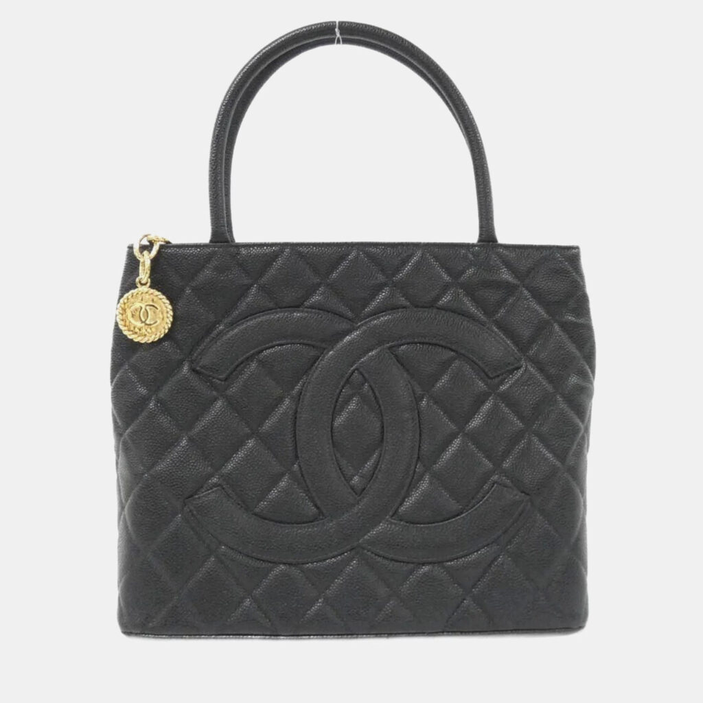 Chanel Medallion Black Grained Leather Handbag Chanel Medallion Black Grained Leather Handbag
