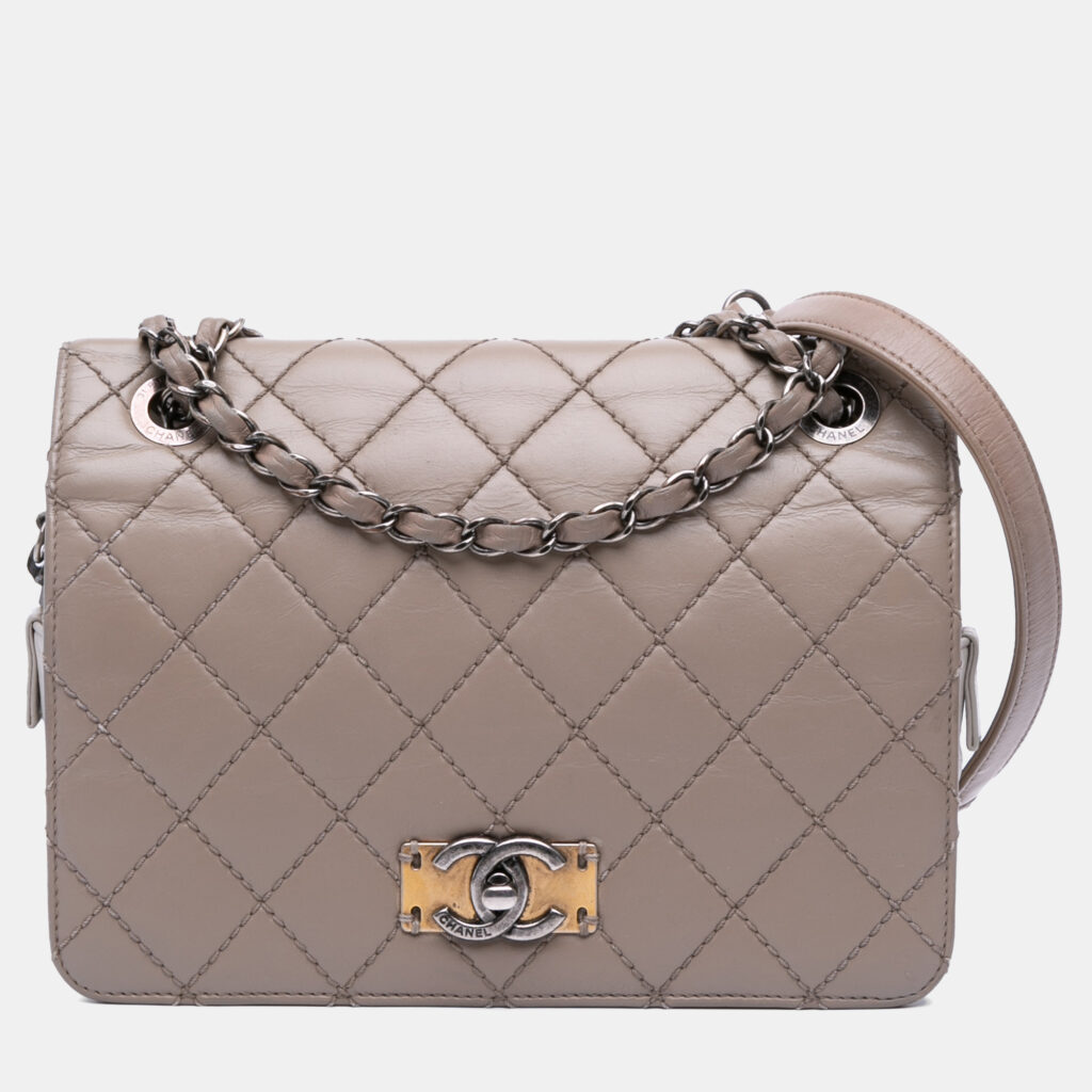 Chanel Brown Quilted Calfskin Day Trip Flap Chanel Brown Quilted Calfskin Day Trip Flap