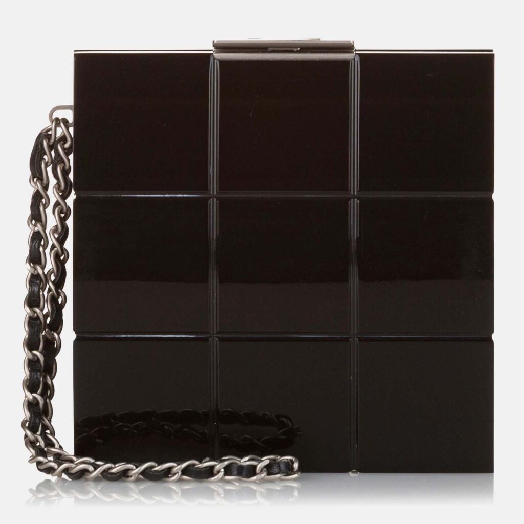 Chanel Choco Bar Lucite Perspex Black Handbag Chanel Choco Bar Lucite Perspex Black Handbag