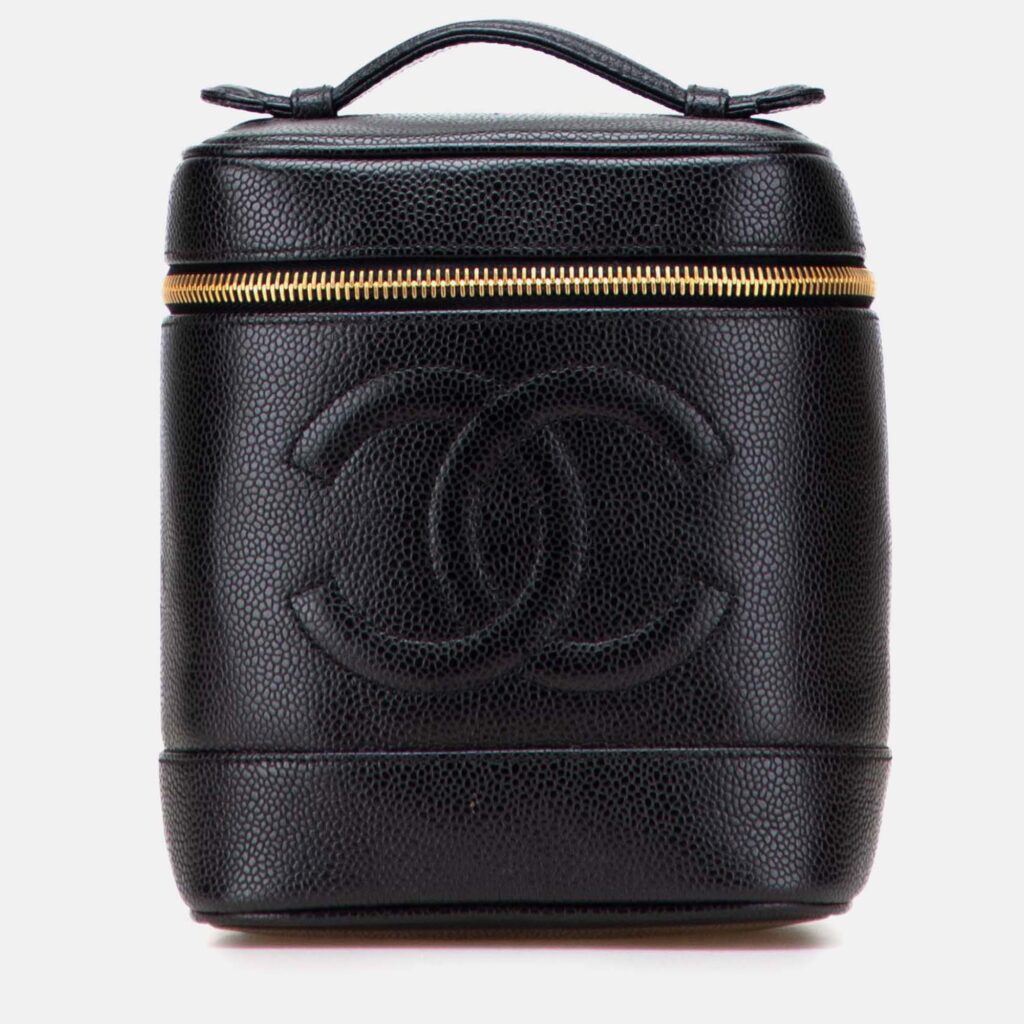 Chanel Black CC Caviar Vanity Case Chanel Black CC Caviar Vanity Case