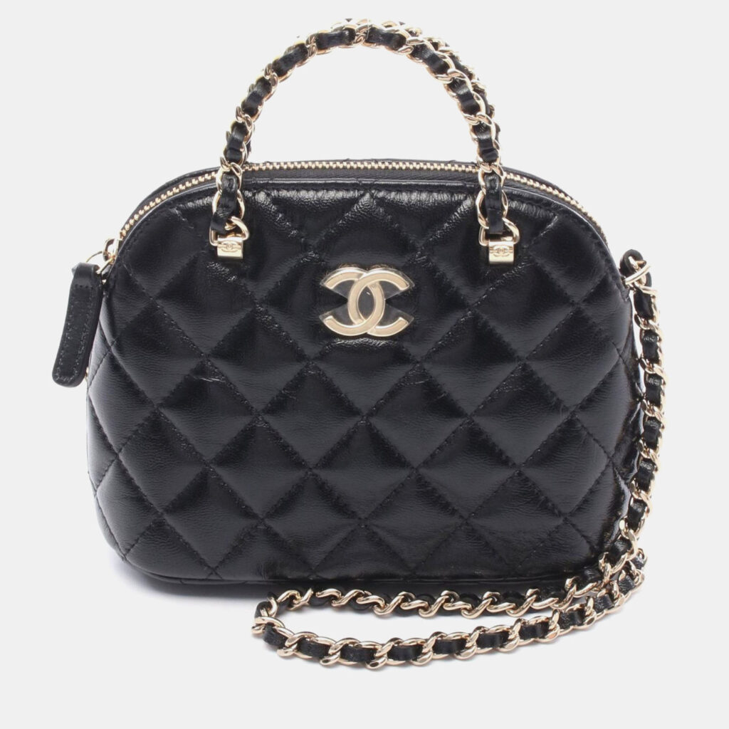 Chanel Matelasse Crossbody Chain Shoulder Bag Lambskin Black Ghw Chanel Matelasse Crossbody Chain Shoulder Bag Lambskin Black Ghw
