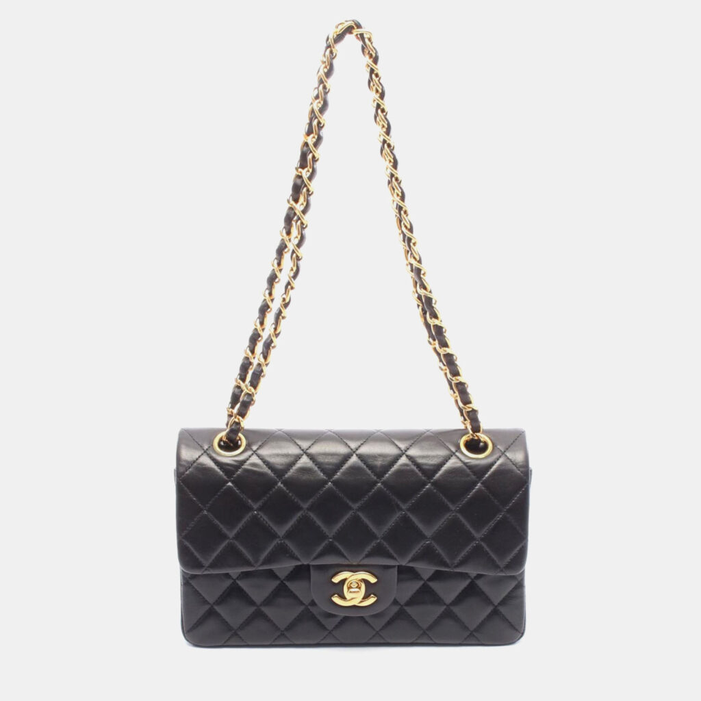 Chanel Classic Double Flap Black Lambskin Shoulder Bag Chanel Classic Double Flap Black Lambskin Shoulder Bag