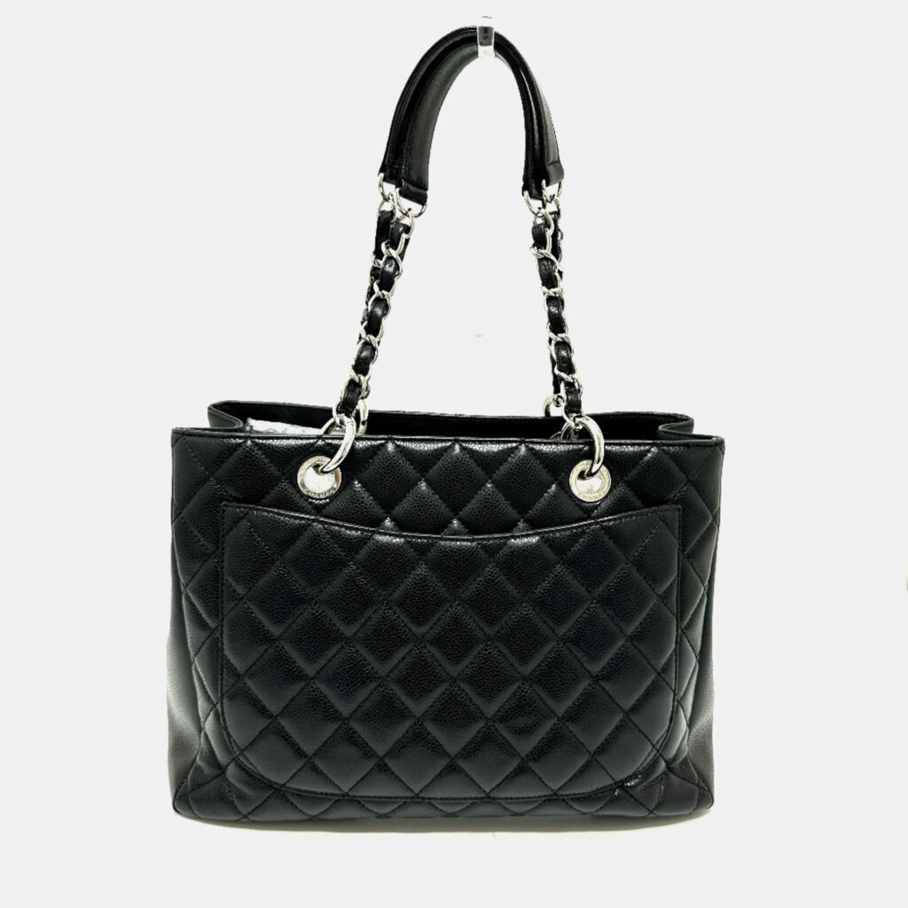 Chanel GST Black Leather Tote Bag Chanel GST Black Leather Tote Bag