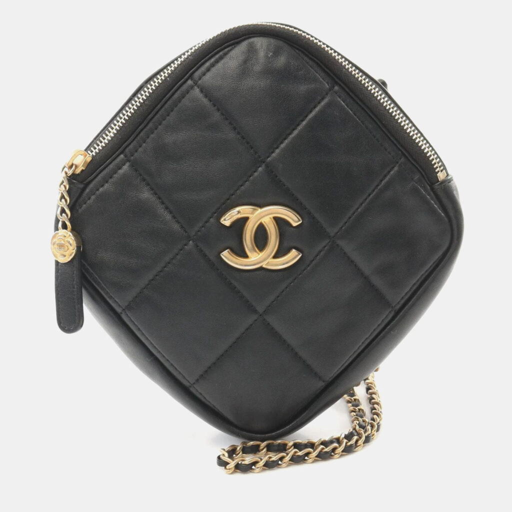 Chanel Black Lambskin Leather Shoulder Bag Chanel Black Lambskin Leather Shoulder Bag
