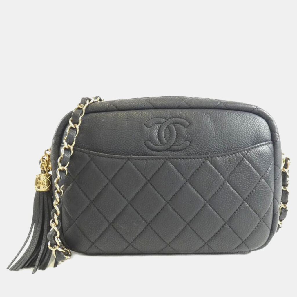 Chanel Navy Leather Shoulder Bag Chanel Navy Leather Shoulder Bag