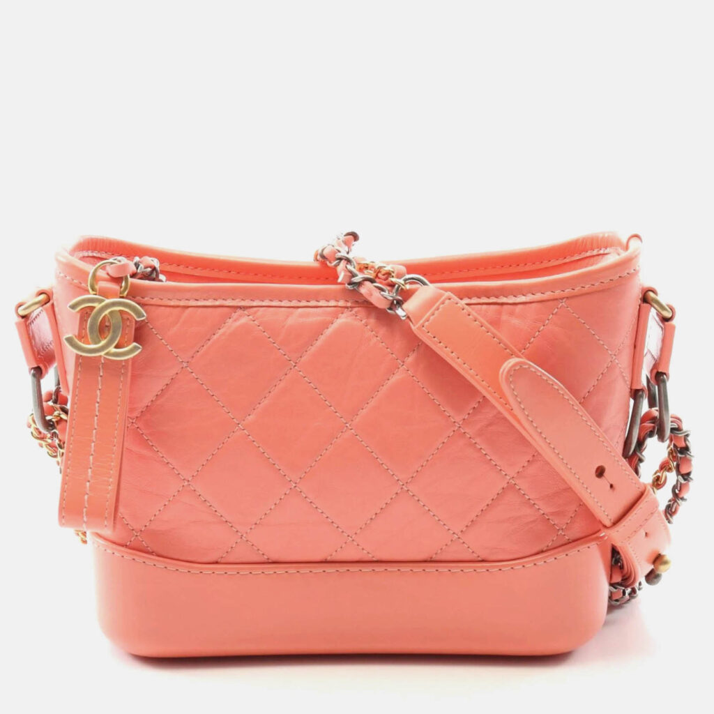 Chanel Gabrielle Small Orange Leather Hobo Shoulder Bag Chanel Gabrielle Small Orange Leather Hobo Shoulder Bag